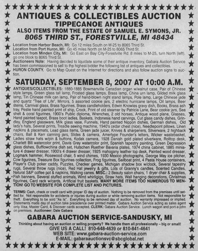 Forestville Shopping Plaza - Sep 6 2007 Ad For Antiques